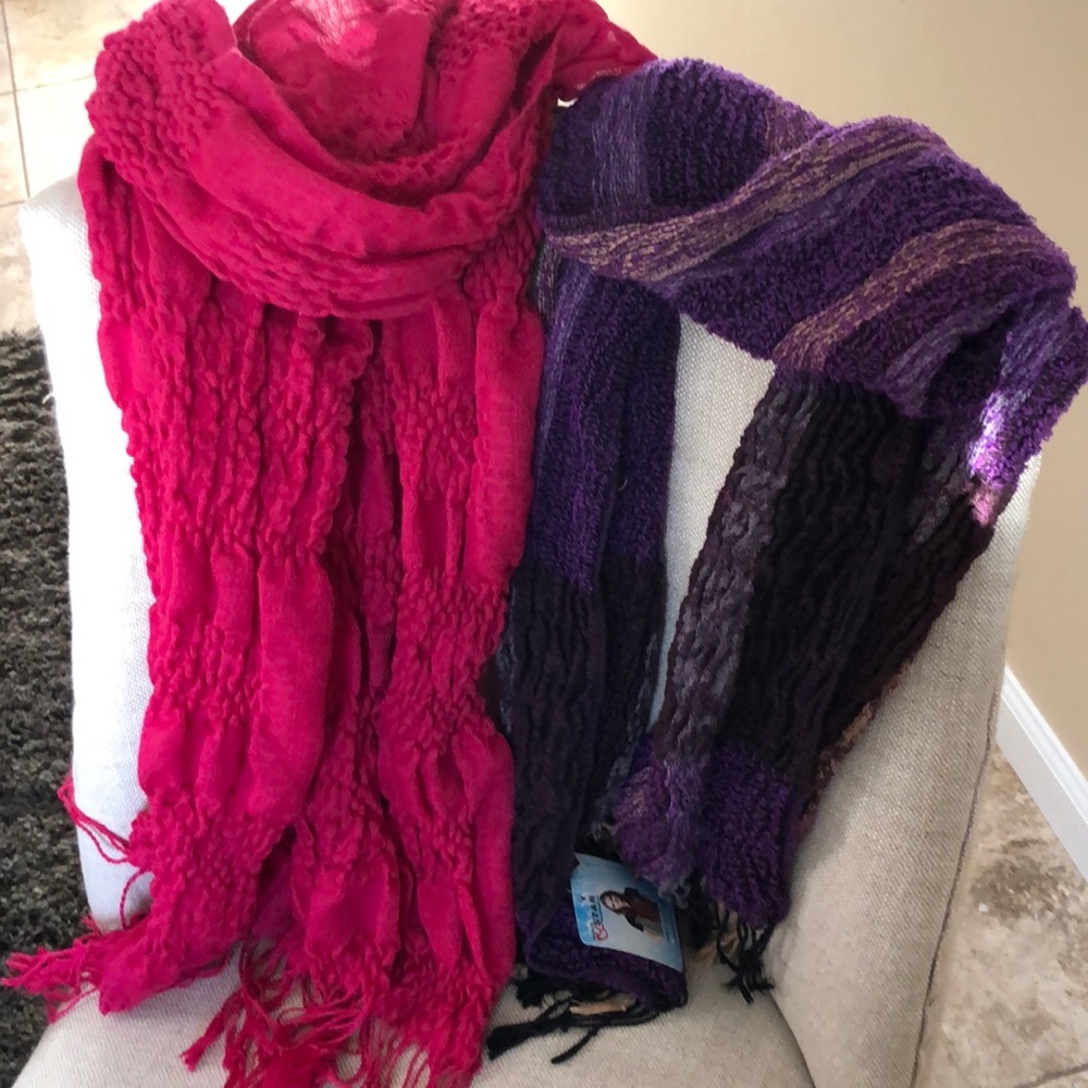 Pink and purple scarf bundle NWT